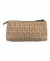 FENDI (フェンディ) ズッキーノ柄コスメポーチ ベージュ×ピンク：8000円