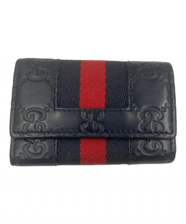 中古・古着通販】GUCCI (グッチ) グッチシマ6連キーケース シェリー