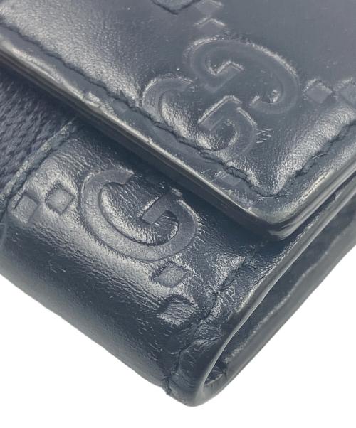 GUCCI（グッチ）GUCCI (グッチ) グッチシマ6連キーケース シェリーライン ネイビーの古着・服飾アイテム