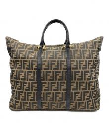 FENDI（フェンディ）の古着「ズッカ柄2WAYトートバッグ」｜ベージュ×ブラック