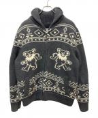 GRATEFUL DEAD×Schottグレイトフル・デッド×ショット）の古着「カウチンニットカーディガン」｜ブラック