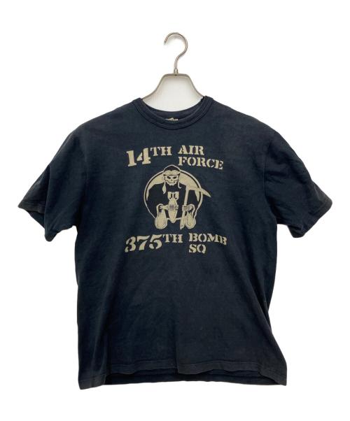 BUZZ RICKSON'S（バズリクソンズ）BUZZ RICKSON'S (バズリクソンズ) プリントTシャツ ブラック サイズ:SIZE Lの古着・服飾アイテム