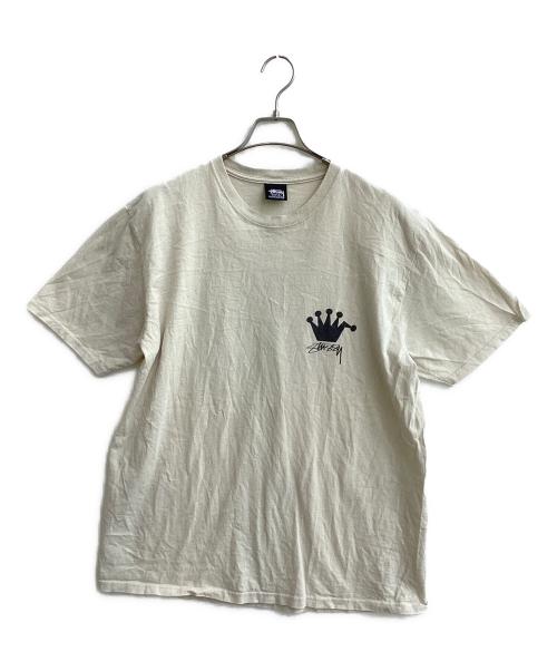 stussy（ステューシー）stussy (ステューシー) プリントTシャツ ベージュ サイズ:Lの古着・服飾アイテム