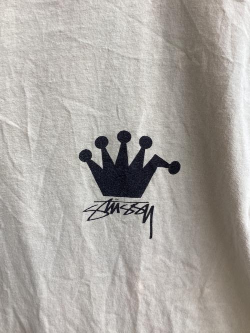 stussy（ステューシー）stussy (ステューシー) プリントTシャツ ベージュ サイズ:Lの古着・服飾アイテム