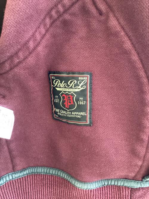 POLO RALPH LAUREN（ポロ・ラルフローレン）POLO RALPH LAUREN (ポロ・ラルフローレン) スタジャン ボルドー×ブラック サイズ:SIZE Sの古着・服飾アイテム