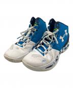 UNDER ARMOURアンダーアーマー）の古着「ハイカットスニーカー Curry 2 'Haight Street'」｜ブルー×ホワイト