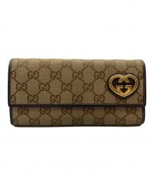 GUCCI（グッチ）の古着「GGキャンバス長財布」｜ベージュ