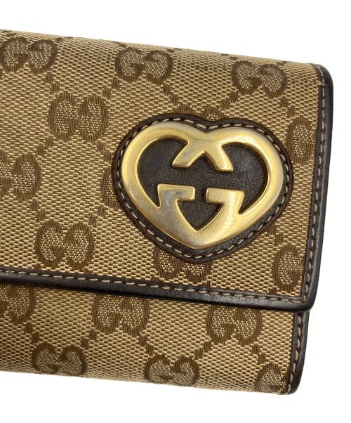 GUCCI（グッチ）GUCCI (グッチ) GGキャンバス長財布 ベージュの古着・服飾アイテム