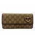 GUCCI（グッチ）の古着「GGキャンバス長財布」｜ベージュ