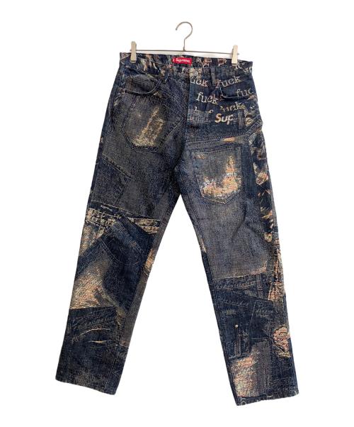 SUPREME（シュプリーム）SUPREME (シュプリーム) ARCHIVE DENIM JACQUARD REGULAR JEAN マルチカラー サイズ:SIZE 81cm (W32)の古着・服飾アイテム