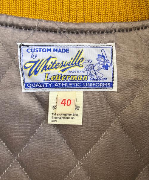 whitesville（ホワイツビル）whitesville (ホワイツビル) スタジャン ブラック サイズ:SIZE 40の古着・服飾アイテム