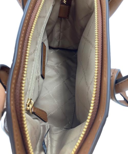 MICHAEL KORS（マイケルコース）MICHAEL KORS (マイケルコース) 2WAYバッグ ブラウン×ホワイトの古着・服飾アイテム