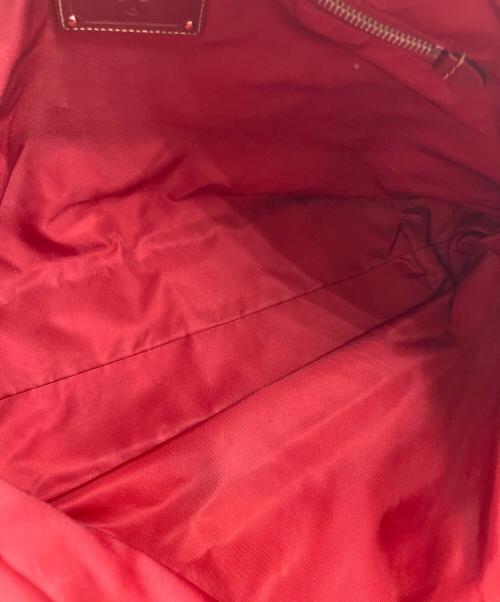 PRADA（プラダ）PRADA (プラダ) ナイロントートバッグ グリーン×レッドの古着・服飾アイテム