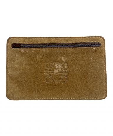 LOEWE ロエベ　アナグラム　スエード ポーチ 中古・古着通販】LOEWE (ロエベ) アナグラム型押しスエードポーチ