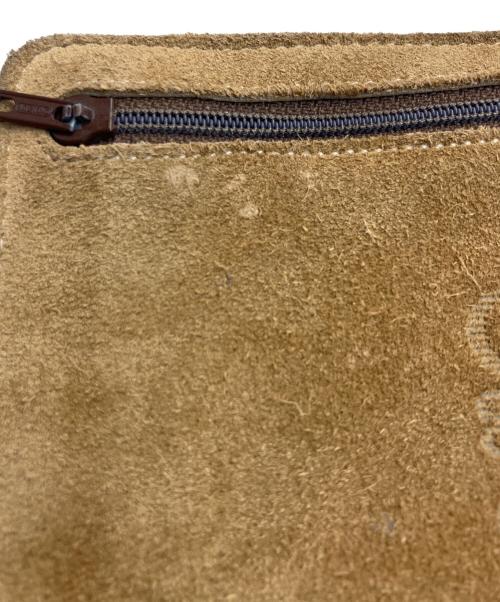 LOEWE（ロエベ）LOEWE (ロエベ) アナグラム型押しスエードポーチ ブラウンの古着・服飾アイテム