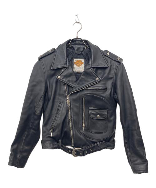 HARLEY-DAVIDSON（ハーレーダビッドソン）HARLEY-DAVIDSON (ハーレーダビッドソン) ライダースジャケット ブラック サイズ:SIZE 36の古着・服飾アイテム