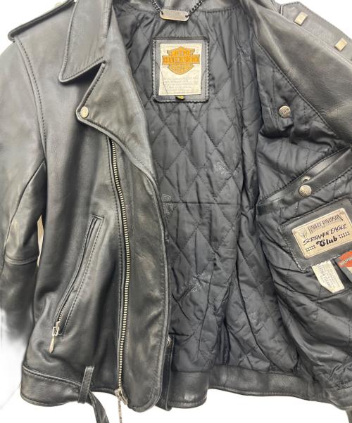 HARLEY-DAVIDSON（ハーレーダビッドソン）HARLEY-DAVIDSON (ハーレーダビッドソン) ライダースジャケット ブラック サイズ:SIZE 36の古着・服飾アイテム