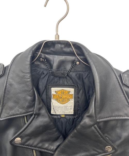 HARLEY-DAVIDSON（ハーレーダビッドソン）HARLEY-DAVIDSON (ハーレーダビッドソン) ライダースジャケット ブラック サイズ:SIZE 36の古着・服飾アイテム