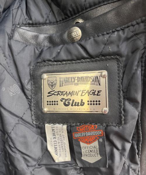 HARLEY-DAVIDSON（ハーレーダビッドソン）HARLEY-DAVIDSON (ハーレーダビッドソン) ライダースジャケット ブラック サイズ:SIZE 36の古着・服飾アイテム