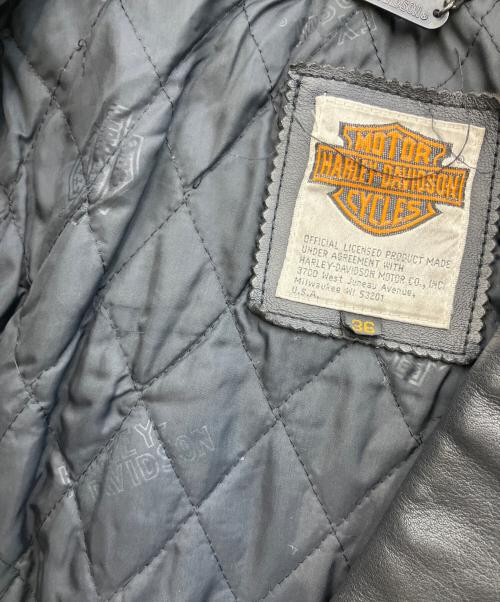 HARLEY-DAVIDSON（ハーレーダビッドソン）HARLEY-DAVIDSON (ハーレーダビッドソン) ライダースジャケット ブラック サイズ:SIZE 36の古着・服飾アイテム