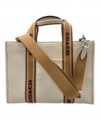 COACHコーチ）の古着「2WAYバッグ　スミストート CM067」｜アイボリー×ブラウン