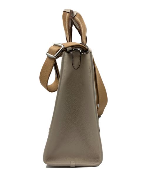COACH（コーチ）COACH (コーチ) 2WAYバッグ　スミストート CM067 アイボリー×ブラウンの古着・服飾アイテム
