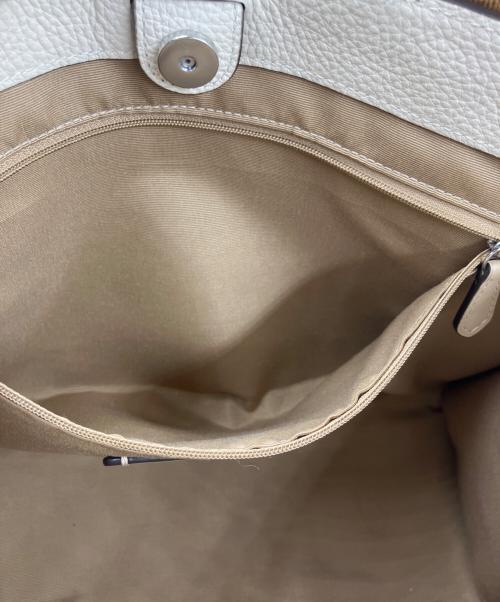 COACH（コーチ）COACH (コーチ) 2WAYバッグ　スミストート CM067 アイボリー×ブラウンの古着・服飾アイテム