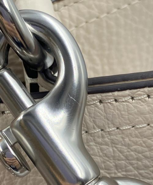 COACH（コーチ）COACH (コーチ) 2WAYバッグ　スミストート CM067 アイボリー×ブラウンの古着・服飾アイテム