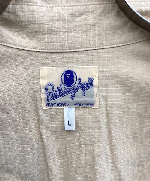 BAPE BY A BATHING APE（ベイプバイアベイシングエイプ）BAPE BY A BATHING APE (ベイプバイアベイシングエイプ) ウエスタンシャツ ベージュ サイズ:SIZE Lの古着・服飾アイテム