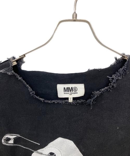 MM6 Maison Margiela（エムエムシックスメゾンマルジェラ）MM6 Maison Margiela (エムエムシックスメゾンマルジェラ) 半袖カットソー ブラック サイズ:SIZE Mの古着・服飾アイテム