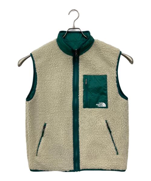 THE NORTH FACE（ザ ノース フェイス）THE NORTH FACE (ザ ノース フェイス) リバーシブルベスト グリーン×アイボリー サイズ:SIZE Mの古着・服飾アイテム