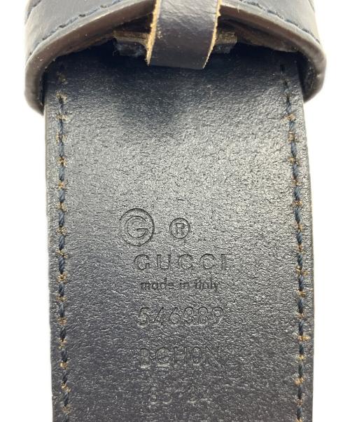 GUCCI（グッチ）GUCCI (グッチ) インターロッキングGバックルレザーベルト ブラックの古着・服飾アイテム