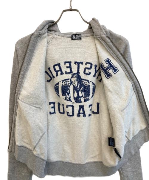 Hysteric Glamour（ヒステリックグラマー）Hysteric Glamour (ヒステリックグラマー) ジップパーカー グレー サイズ:SIZE FREEの古着・服飾アイテム