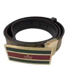GUCCI（グッチ）の古着「シェリーラインバックルベルト GGスプリーム」｜ブラウン