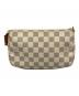 LOUIS VUITTON (ルイ ヴィトン) ダミエ･アズール ポシェット・アクセソワール ホワイト：65000円