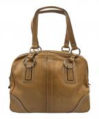 COACHコーチ）の古着「ミニボストンバッグ　ソーホーレザーラージサッチェル ショルダー」｜ベージュ