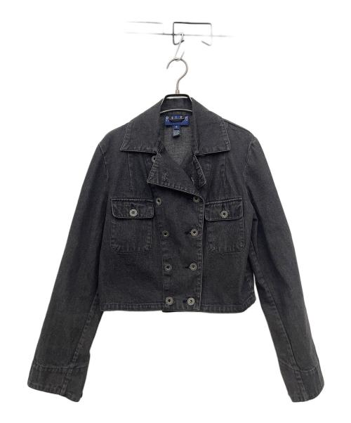 RALPH LAUREN（ラルフローレン）RALPH LAUREN (ラルフローレン) ダブルデニムジャケット ブラック サイズ:SIZE 4の古着・服飾アイテム