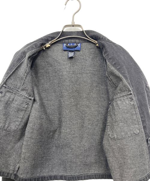 RALPH LAUREN（ラルフローレン）RALPH LAUREN (ラルフローレン) ダブルデニムジャケット ブラック サイズ:SIZE 4の古着・服飾アイテム