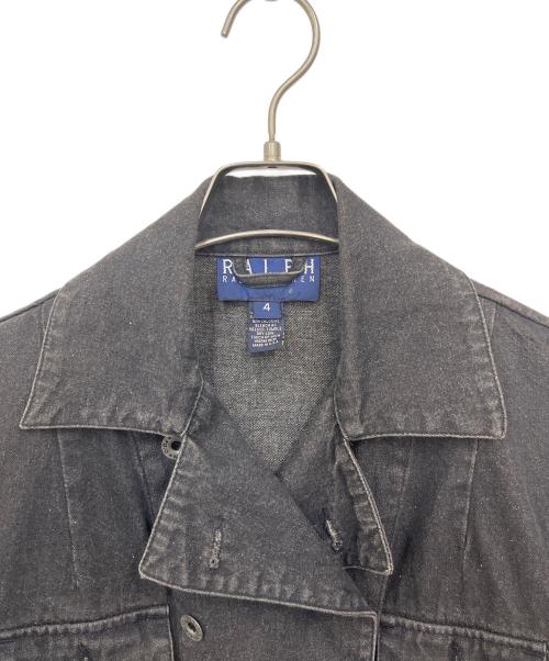 RALPH LAUREN（ラルフローレン）RALPH LAUREN (ラルフローレン) ダブルデニムジャケット ブラック サイズ:SIZE 4の古着・服飾アイテム
