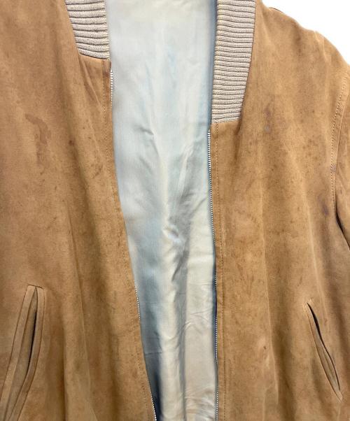 PARTINA（パルティーナ）PARTINA (パルティーナ) スエードブルゾン ベージュ サイズ:LLの古着・服飾アイテム