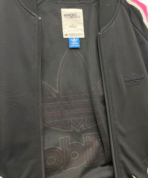 adidas（アディダス）adidas (アディダス) JEREMY SCOTT (ジェレミー スコット) トラックジャケット Flames Track Top ブラック×ピンク サイズ:SIZE Mの古着・服飾アイテム