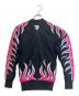 adidas（アディダス）の古着「トラックジャケット Flames Track Top」｜ブラック×ピンク
