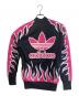 adidas (アディダス) JEREMY SCOTT (ジェレミー スコット) トラックジャケット Flames Track Top ブラック×ピンク サイズ:SIZE M：15000円