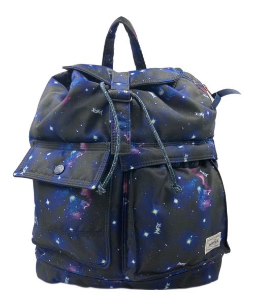 PORTER（ポーター）PORTER (ポーター) X-GIRL (エックスガール) X-girl PORTER rucksac ブラック×ブルーの古着・服飾アイテム