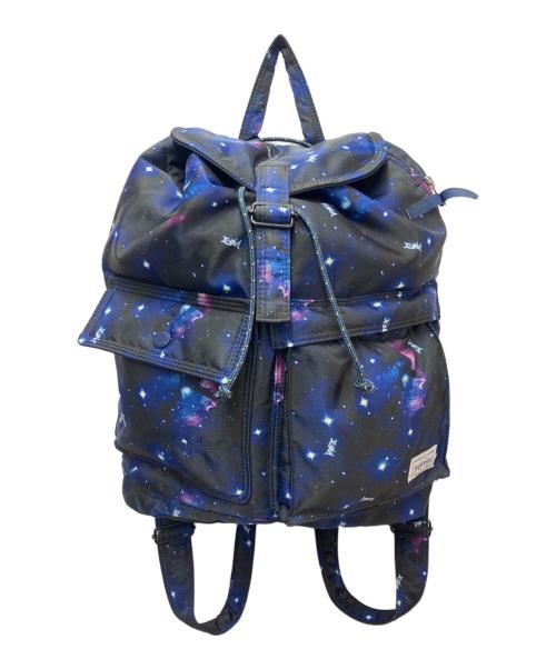 PORTER（ポーター）PORTER (ポーター) X-GIRL (エックスガール) X-girl PORTER rucksac ブラック×ブルーの古着・服飾アイテム