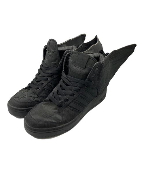 adidas Originals（アディダスオリジナル）adidas Originals A$AP Rocky JEREMY SCOTT (ジェレミー スコット) JS WINGS 2.0 BLACK FLAG（JS ウィングス2.0 ブラック フラッグ） ブラック サイズ:24.5cmの古着・服飾アイテム
