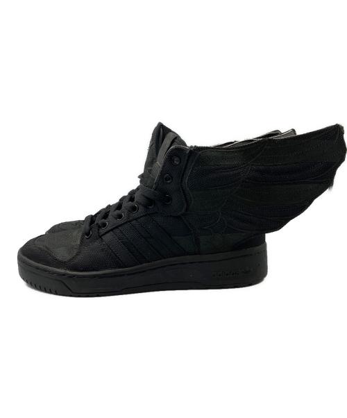 adidas Originals（アディダスオリジナル）adidas Originals A$AP Rocky JEREMY SCOTT (ジェレミー スコット) JS WINGS 2.0 BLACK FLAG（JS ウィングス2.0 ブラック フラッグ） ブラック サイズ:24.5cmの古着・服飾アイテム