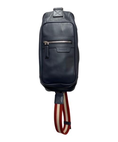 BALLY（バリー）BALLY (バリー) クロスボディーバッグ ネイビー×レッドの古着・服飾アイテム