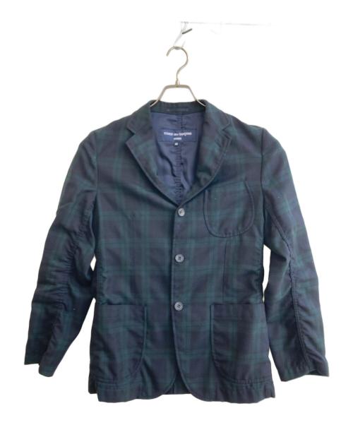 COMME des GARCONS（コムデギャルソン）COMME des GARCONS (コムデギャルソン) テーラードジャケット グリーン×ブラック サイズ:SIZE XSの古着・服飾アイテム