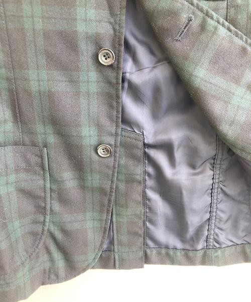 COMME des GARCONS（コムデギャルソン）COMME des GARCONS (コムデギャルソン) テーラードジャケット グリーン×ブラック サイズ:SIZE XSの古着・服飾アイテム
